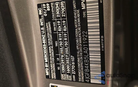 2020 Mercedes-Benz Gle 350 4Matic z USA, uszkodzony, nr VIN 4JGFB4KB5LA011922